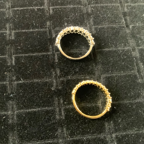 NORDSTROM RACK Two-Tone Pavé CZ Ring Set - Picture 7 of 12